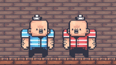 2 Player Red Blue Pirates