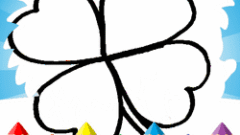 4 Leaf Clover Coloring Page