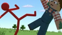 Red Stickman vs Craftmans